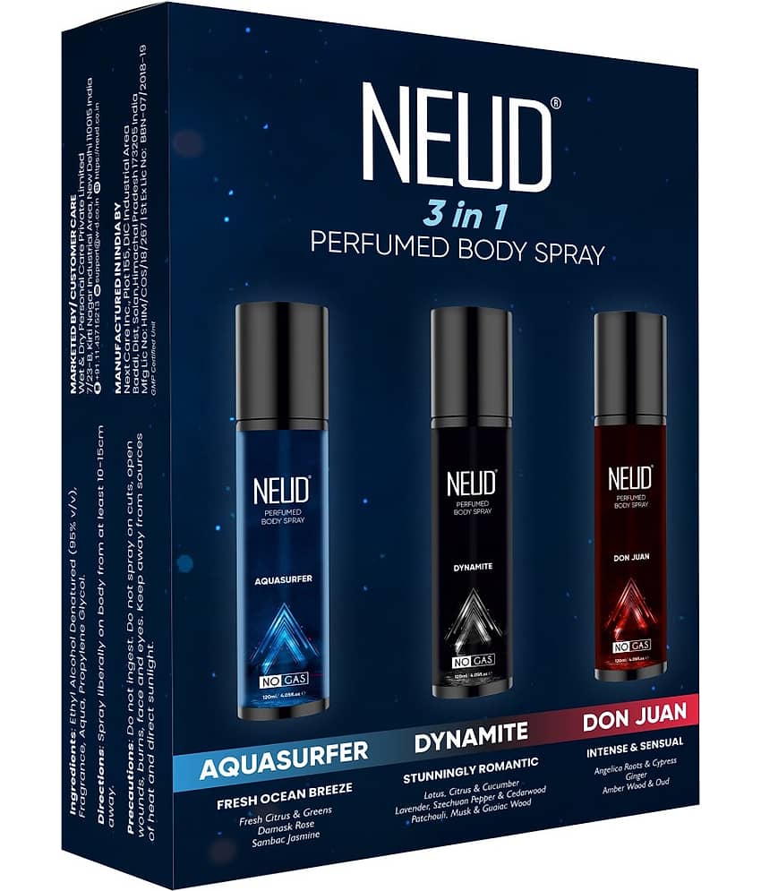 NEUD NEUD 3-in-1 Perfumed Body Sprays for Men Body Spray for Men 440 ml ( Pack of 1 ) view 2