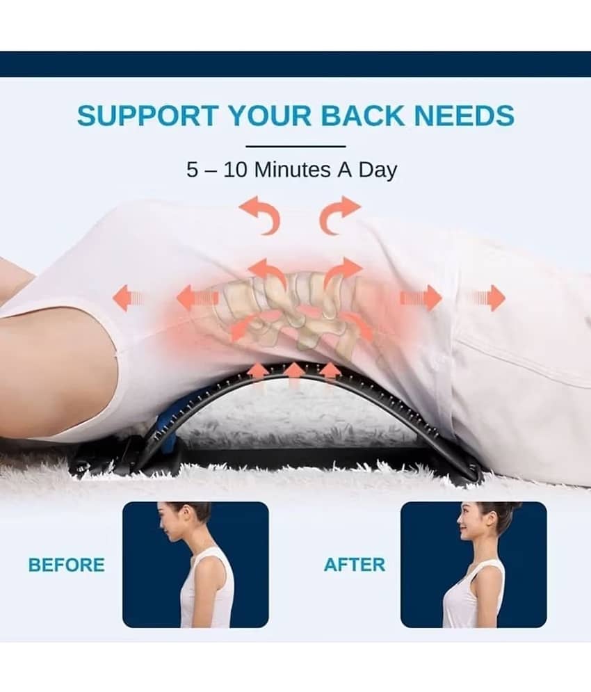 HORSE FIT Back Pain Relief Product Back Stretcher, Spinal Back Relaxation Device, Multi-Level Lumbar Region Back Support for Lower & upper muscle view 2