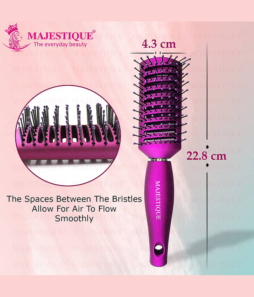 Majestique Vented Hair Brush 9 Row Vente Hairbrush for Men and Women Vent Brushes - Pack of 1 view 2