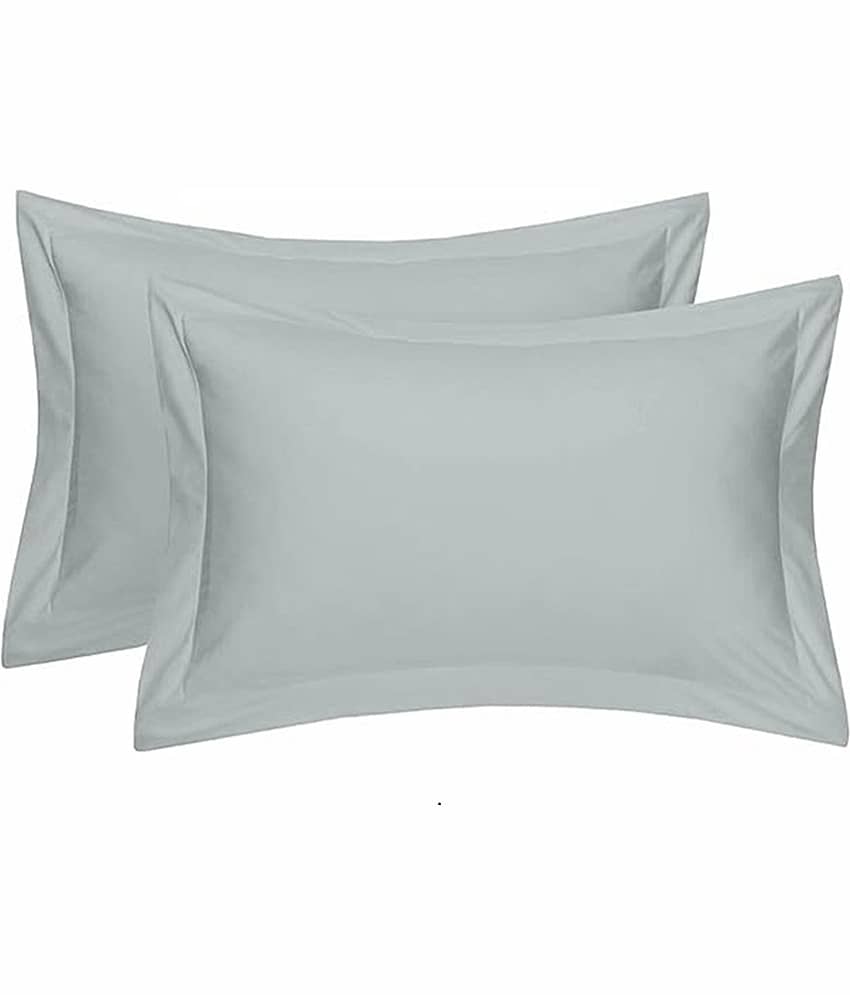 MAHALUXMI COLLECTION - Pack of 2 Microfiber Solid Standard Size Pillow Cover ( 68.58 cm(27) x 43.18 cm(17) ) - Magenta view 2
