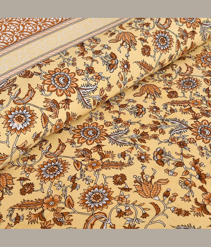 Uniqchoice Cotton King Bedsheet ( Yellow ) view 2