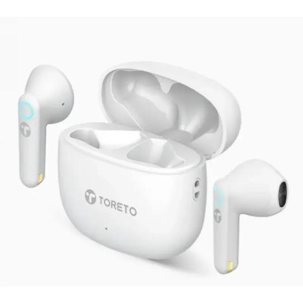 Toreto Air Glow Wireless Earbuds, HD Clear Sound, Ring Light, BT 5.3, Voice Assistant, IPX5, Type-C Charging view 2