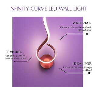 Chanya Haus Rose Gold Aluminum Wall Light with Sculptural Design, Available in Warm White, Cool White, and Cool Daylight view 2