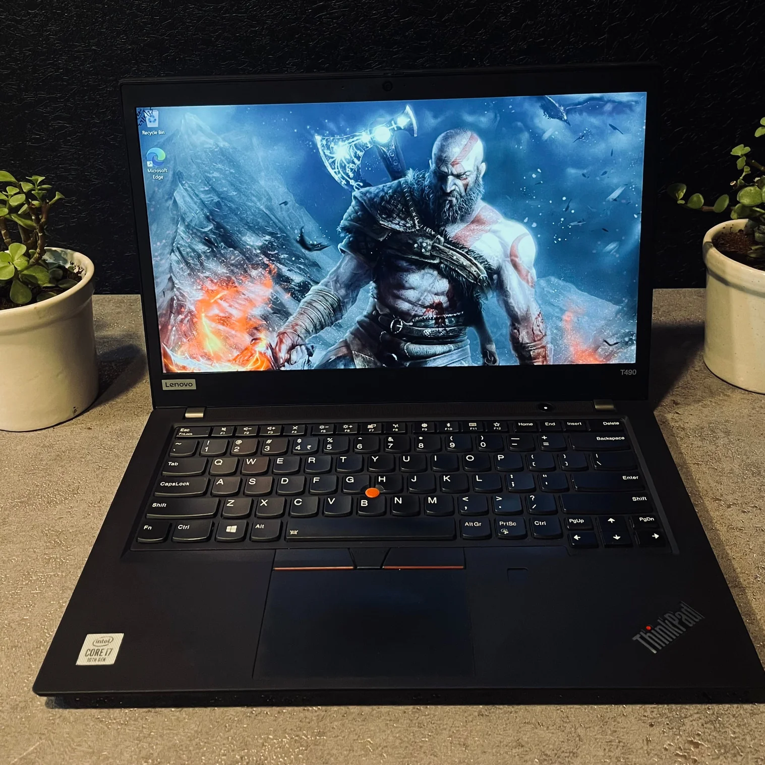 Lenovo Thinkpad T490 Intel Core i7 10th Gen 14" FHD Laptop With Windows 11 and MS Office 2016 (Renewed) 1 year Warranty view 2