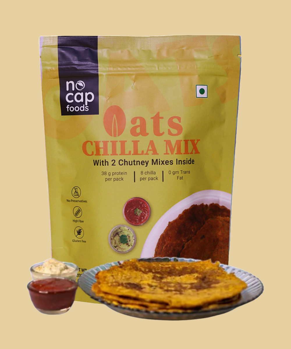 Combo |Oats Chilla Premix 200g, Oats Peri Peri Chips 30g & Oats Namkeen 120g view 2