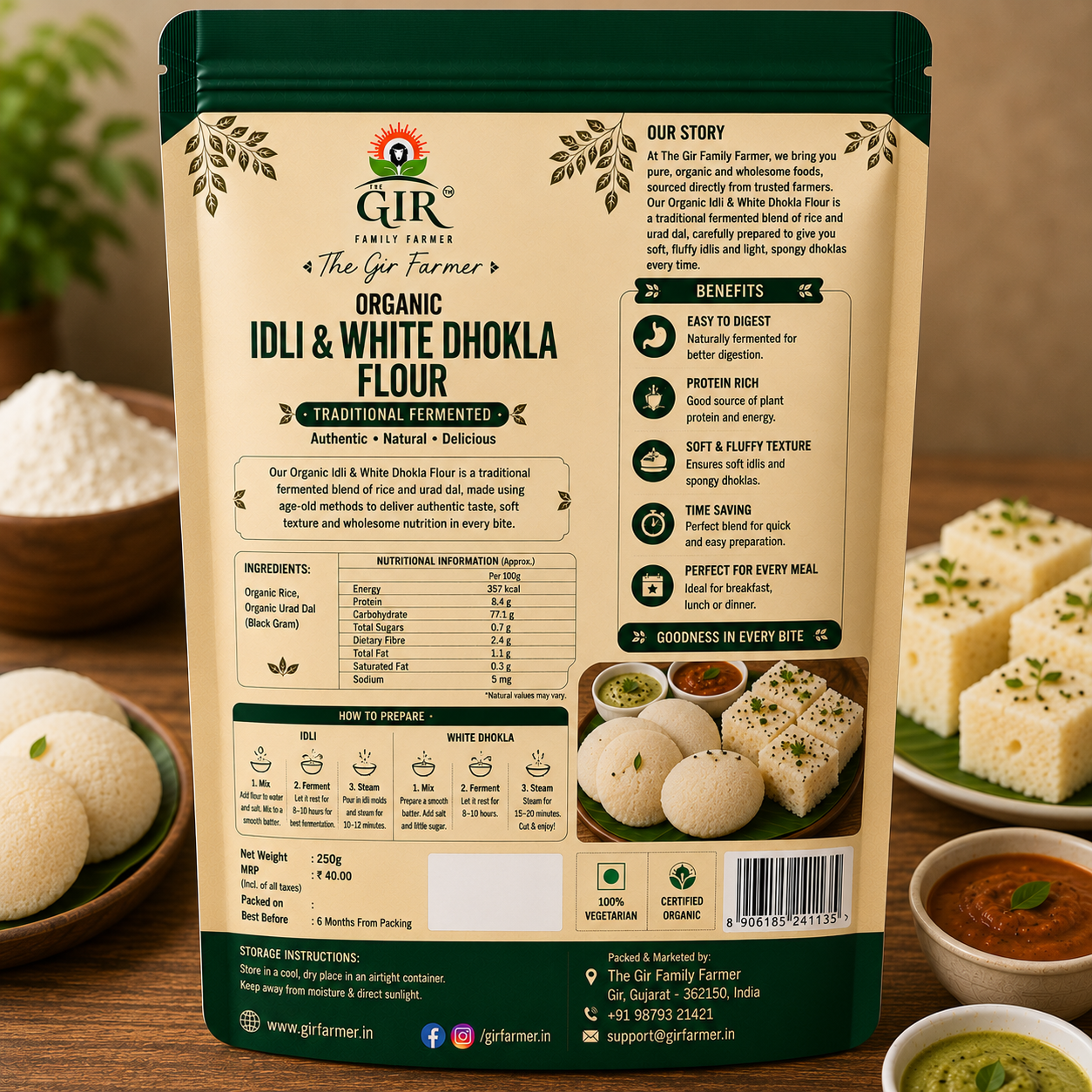 Organic Idli & White Dhokla Flour view 2
