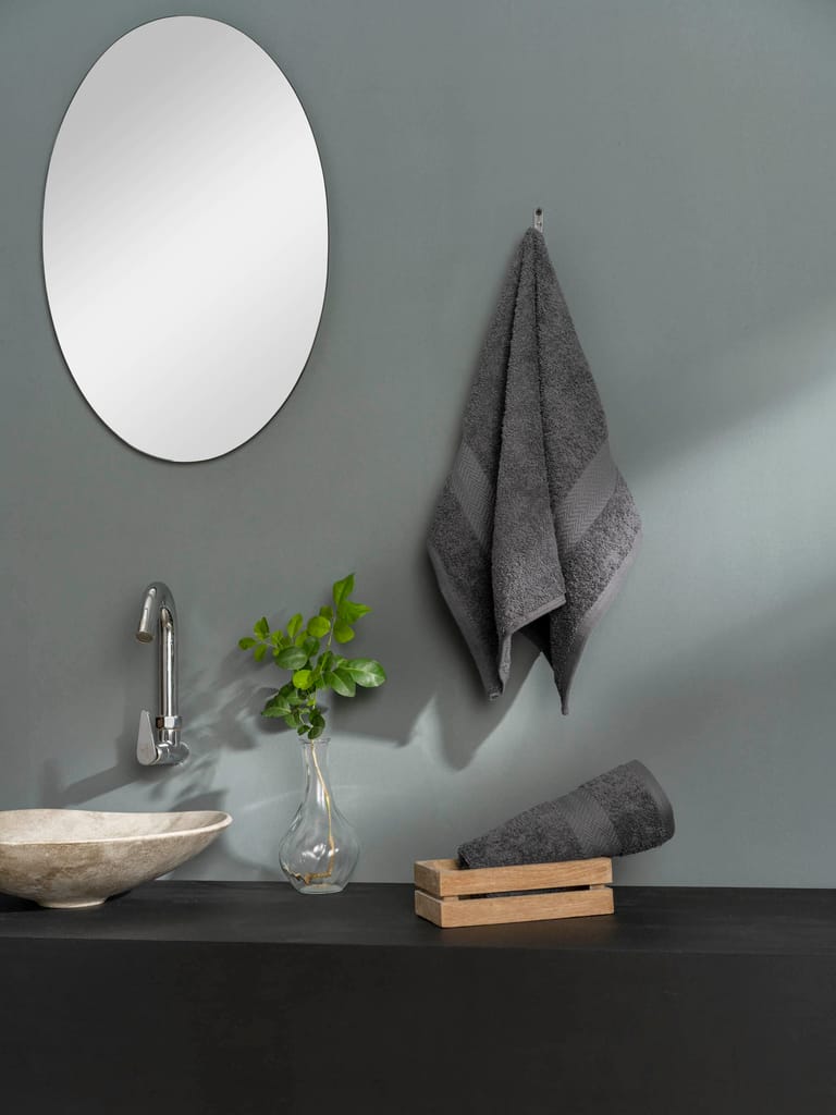 DDecor 100% Premium Cotton Hand Towel | Plain 500TC | Zero Twist with High Absorbency | Perfect for Everyday Use | Brio Collection | 40 CM X 60 CM