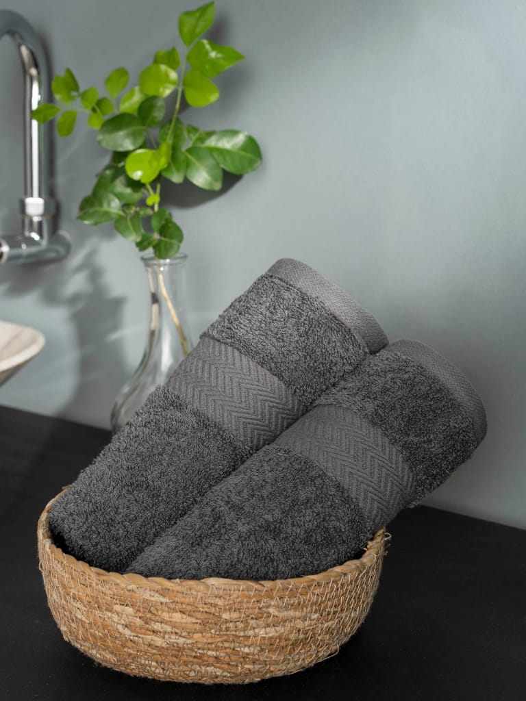 DDecor 100% Premium Cotton Hand Towel | Plain 500TC | Zero Twist with High Absorbency | Perfect for Everyday Use | Brio Collection | 40 CM X 60 CM view 2
