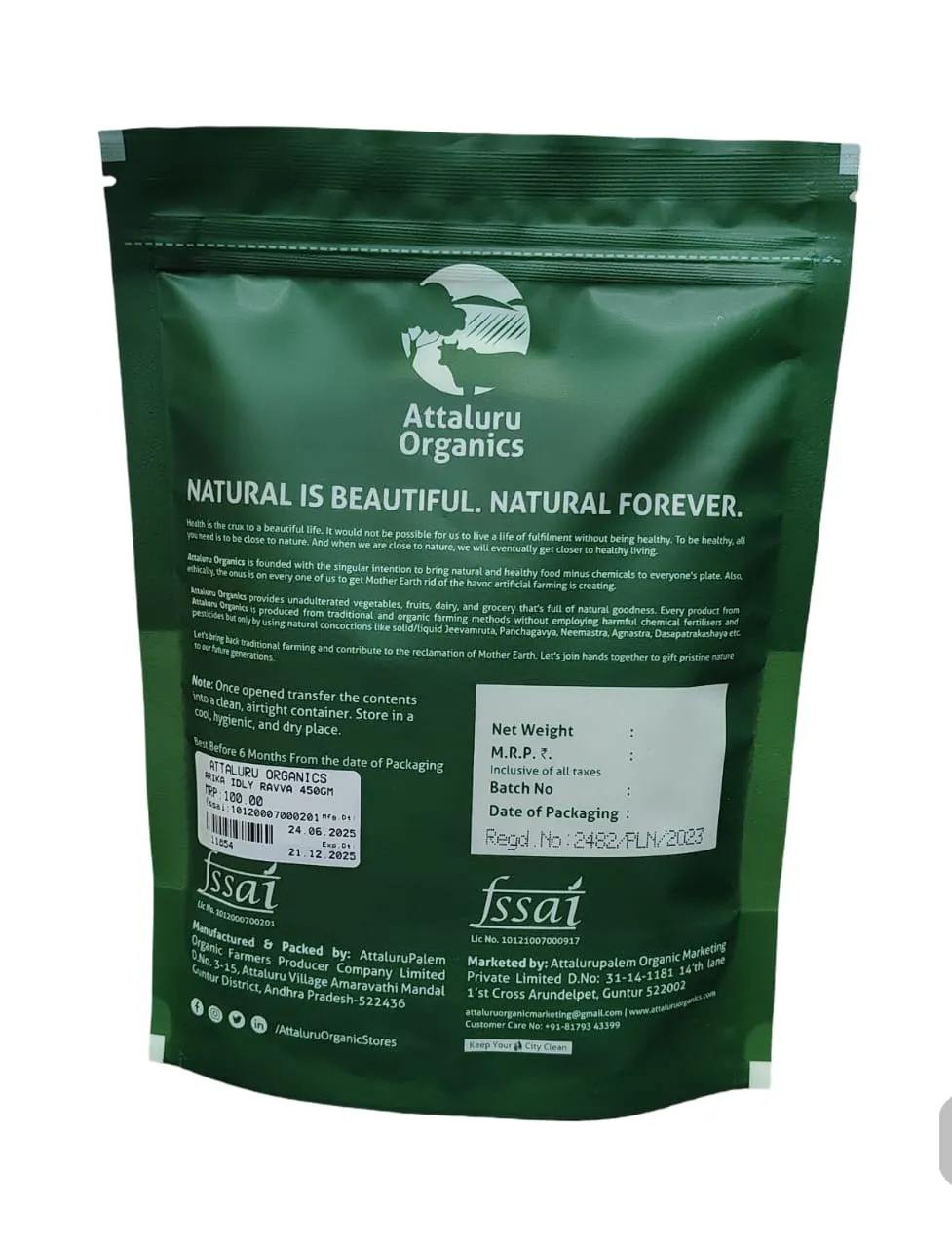 Attaluru Organics Barnyard Millet Idly Rawa view 2