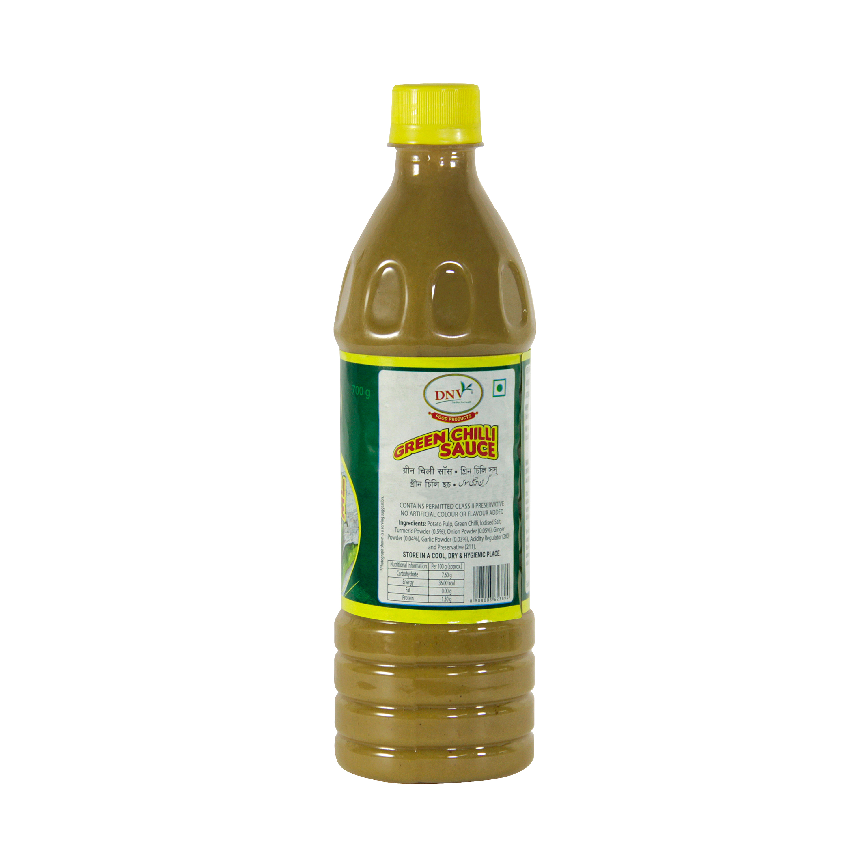 DNV Foods Sauce Green Chilli, 700 gm view 2