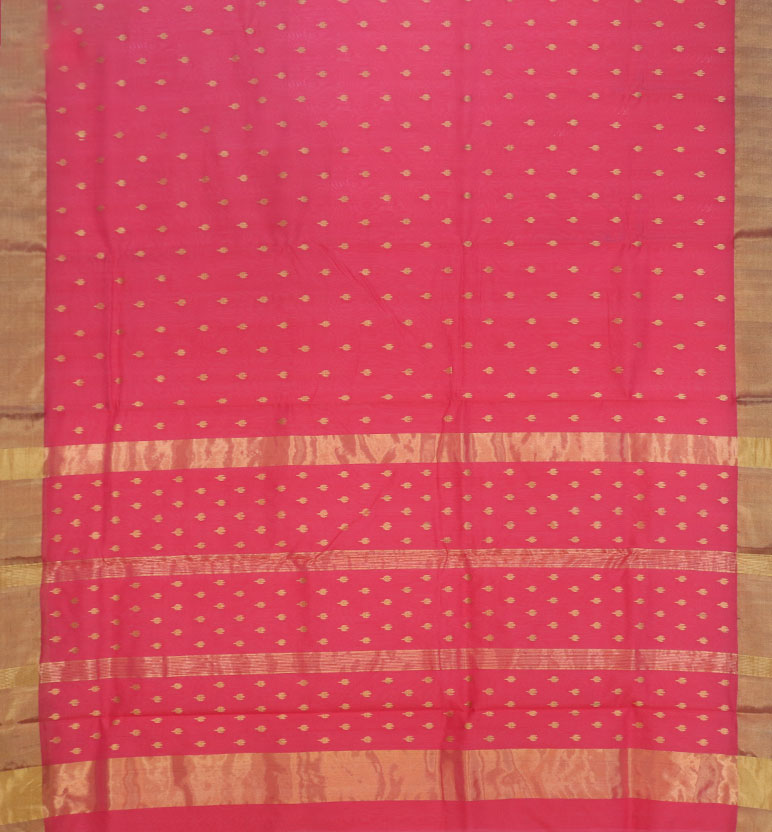 Handloom Chanderi Silk Cotton Saree view 2