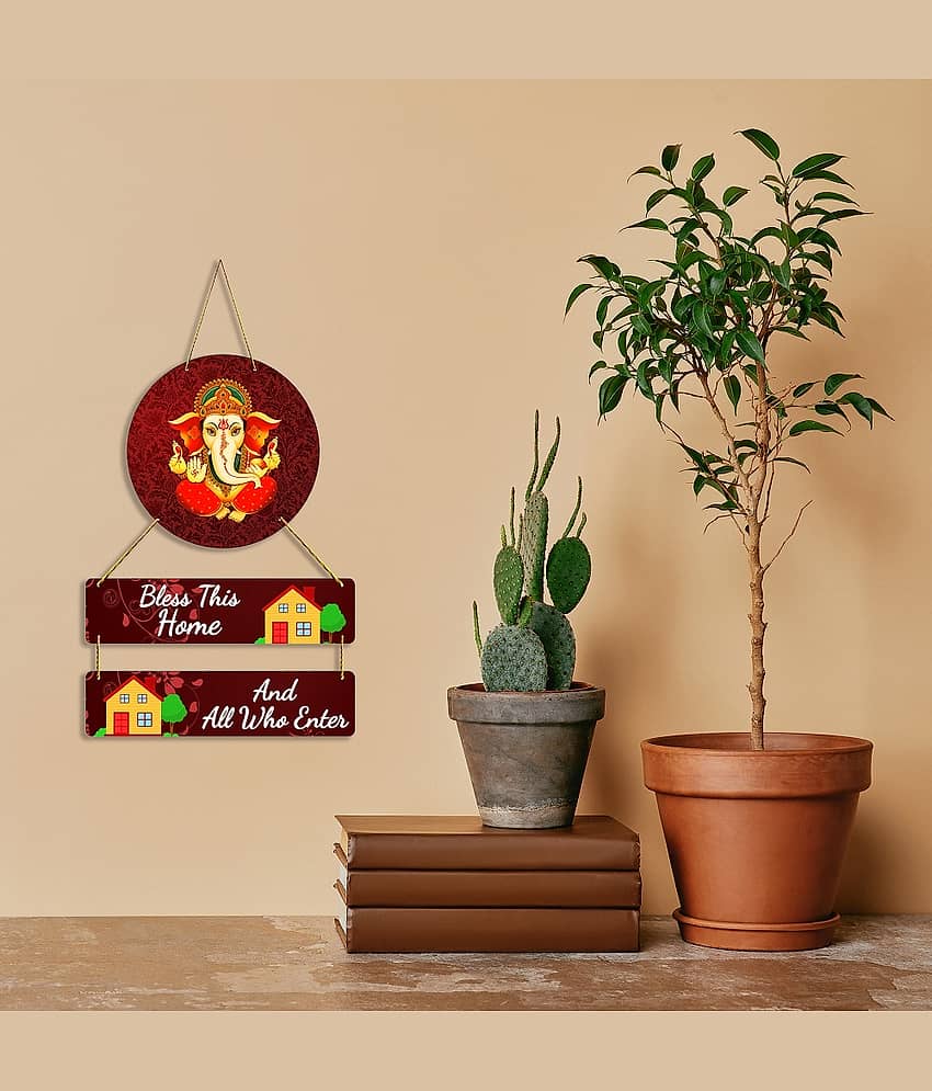 Positive Vibe Lifestyle Wood Bless This Home Wall Sculpture Multi - Pack of 1 view 2