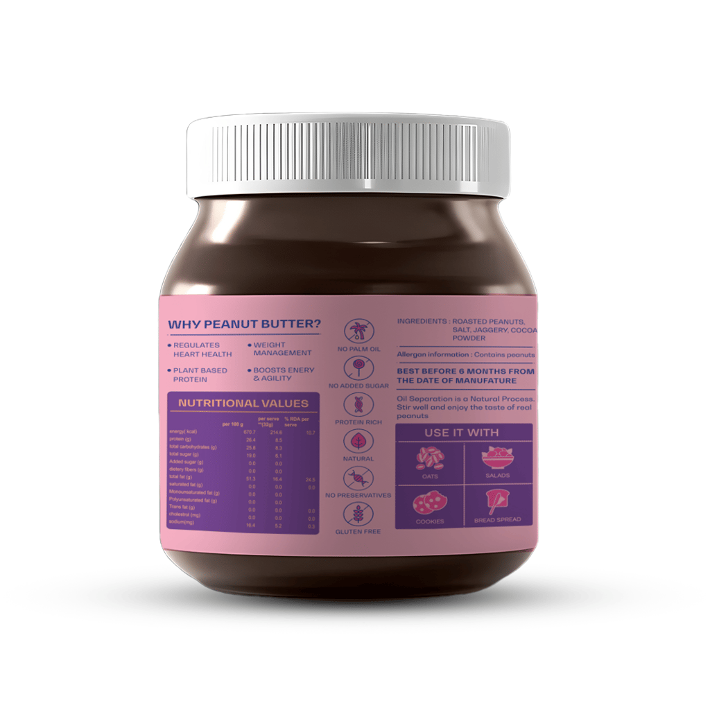 Nutty Village 100% Natural Dark Chocolate Peanut Butter 300 g (pack of 1) view 2