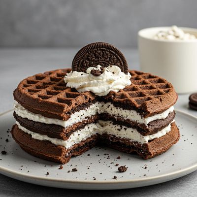 Oreo And Cream Cheese Waffle