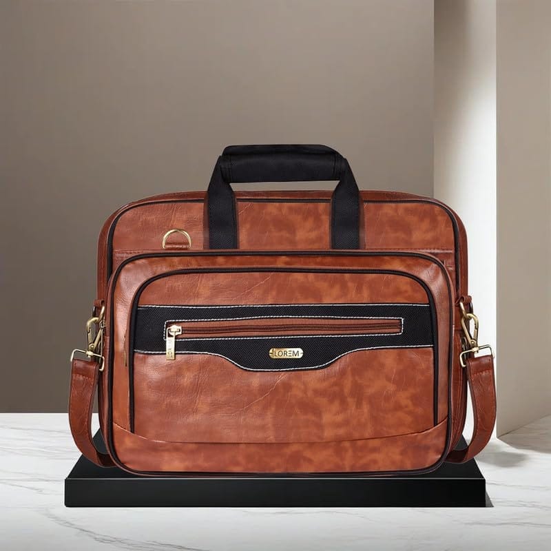 LOREM 28L Messenger Bag For Men - Faux Leather view 2