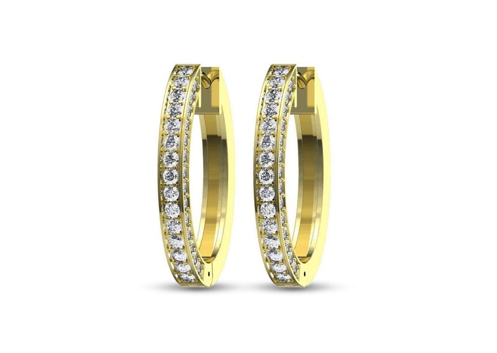 Single Band Classic Hoop Earrings view 2
