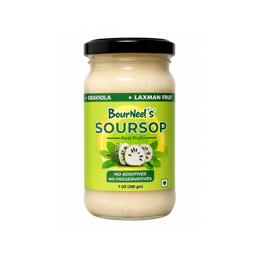 BourNeel's® Soursop Fruit Jar 200gm Pack of 1 | No Preservatives | Graviola Laxman Phal Fruit | High Vitamin C |
