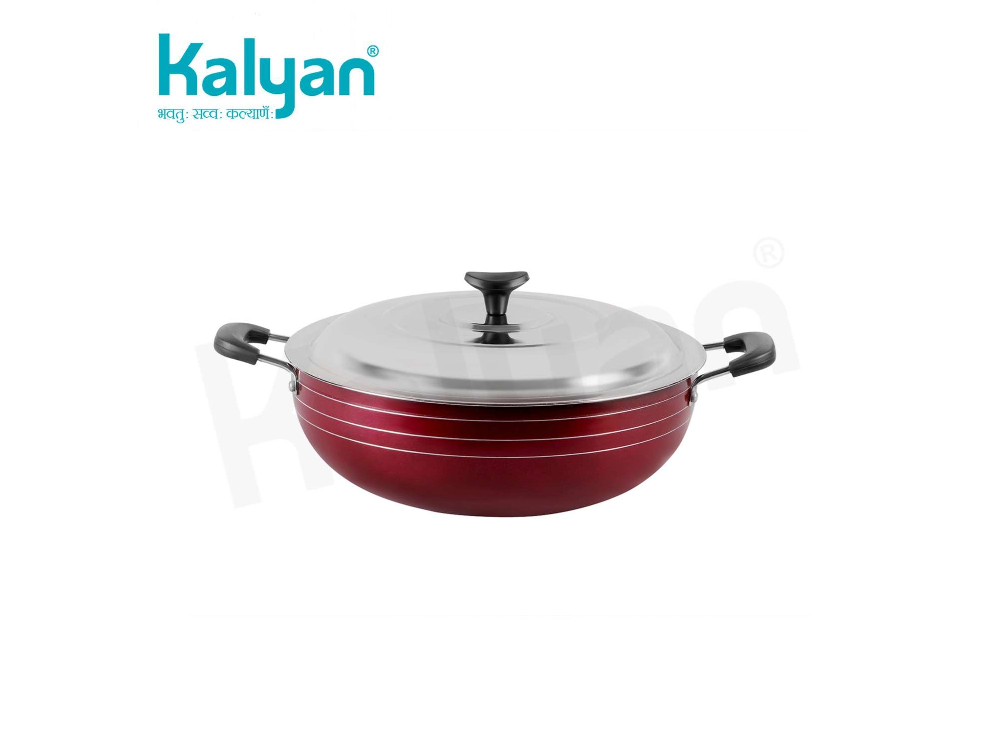 Kalyan Kadai Classic Induction Base with Steel Lid Blue - XXL