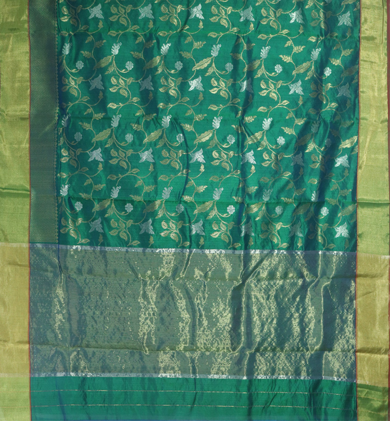 Handloom Chanderi Pattu Soft Silk Saree view 2