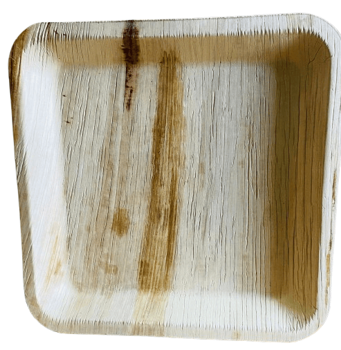 Areca Leaf Plates | Disposable Plates | Eco-Friendly Plates | 10 Inches Square | Pack of 50