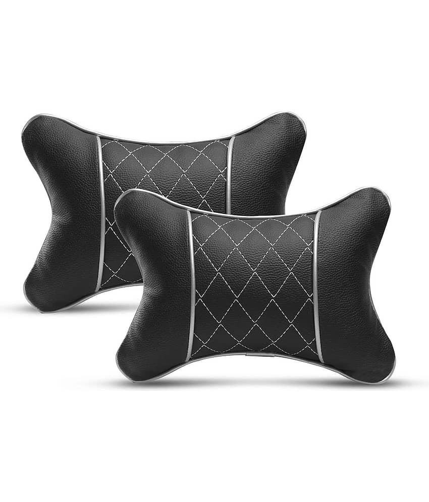 Auto Hub Neck Cushions Set of 2 Black