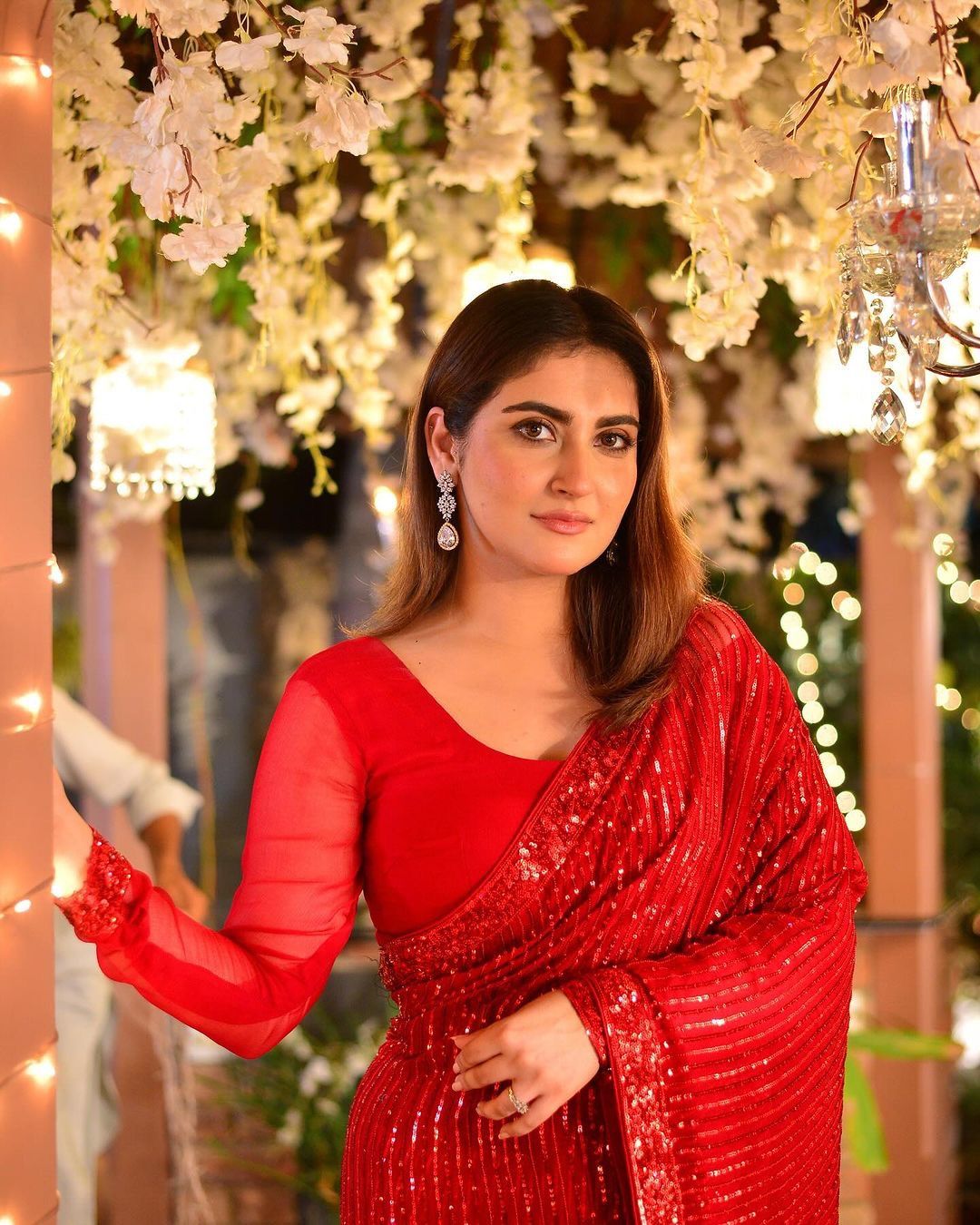 FAB ZONE Enthralling beauty of the evening by adorning this stunning sequined saree and blouse view 2