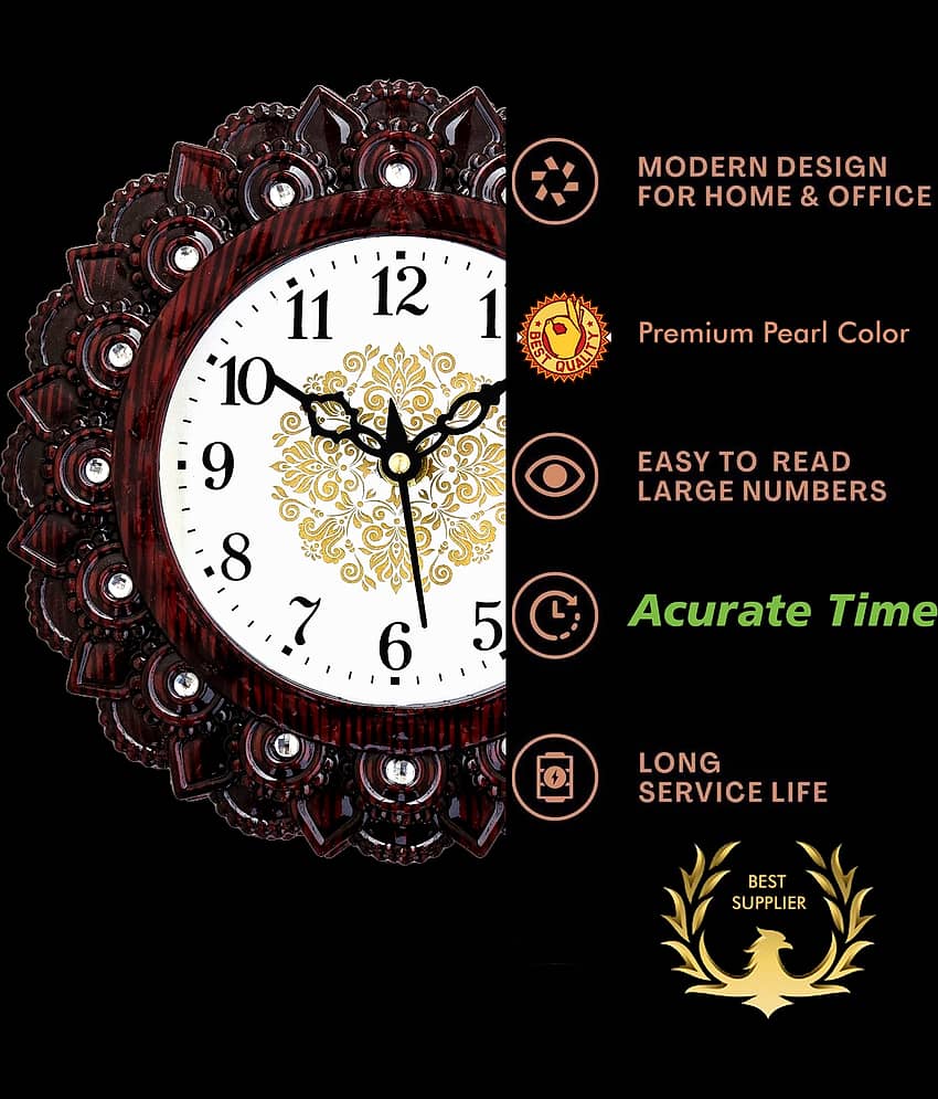 shivaira Circular Analog Wall Clock view 2