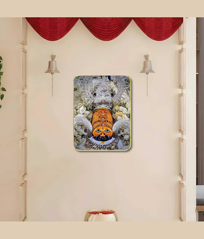 Livin'luxe Shrinath Ji Silver Mukut Darshan MDF Wall Art with Table Top Stand view 2