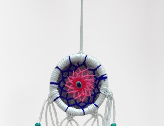 Handmade White Feather Dream Catcher Wall Hanging Decor view 2