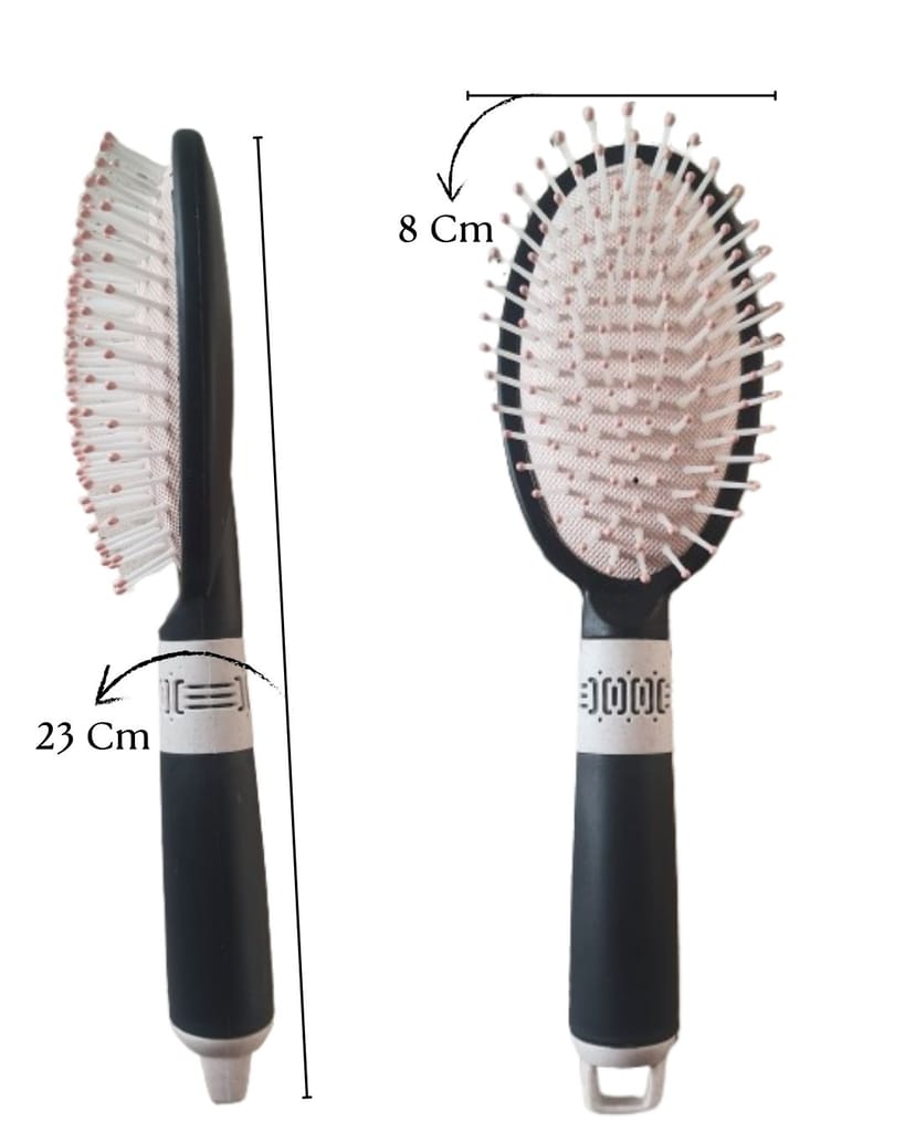Hair Brush With Strong & Flexible Nylon Bristles Having Anti-static Ball Tips, For Grooming, Straightening, view 2