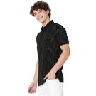 Mufti Black Paisley Print Polo view 2