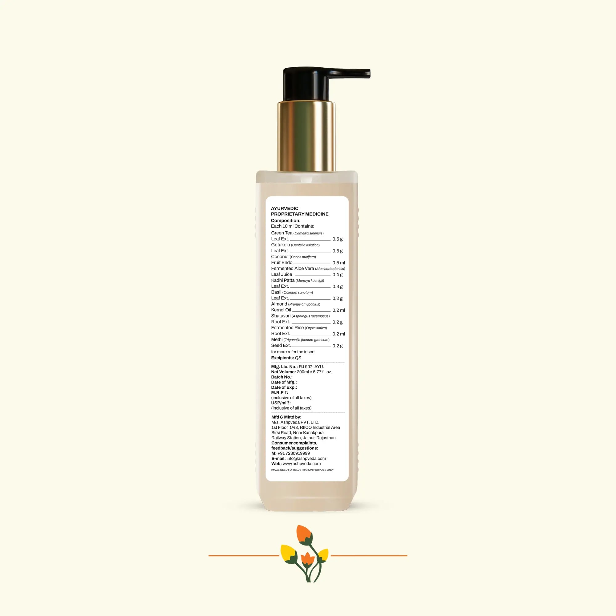 Green Tea & Gotukola Hair Conditioner - 200 ML view 2