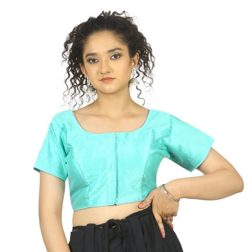 TheHangr Sky Blue Fantom Silk Blouse - 32 view 2