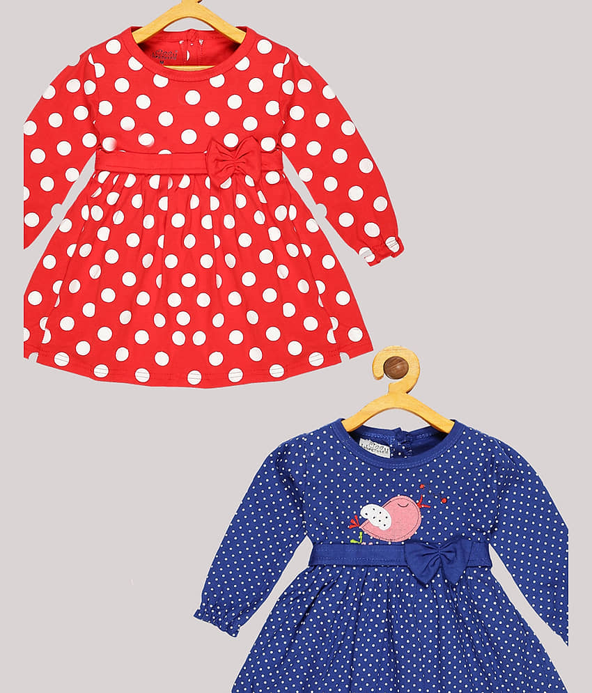 Babeezworld Cotton Frock For Girls ( Pack of 1 , Blue ) view 2
