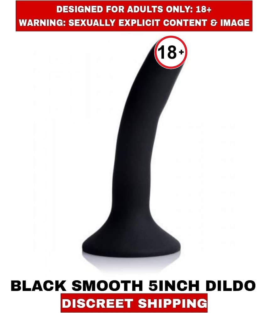 Sexual Wellness Women's Sex Toys Black Smooth Silicon 5inch Dildos For Women view 2