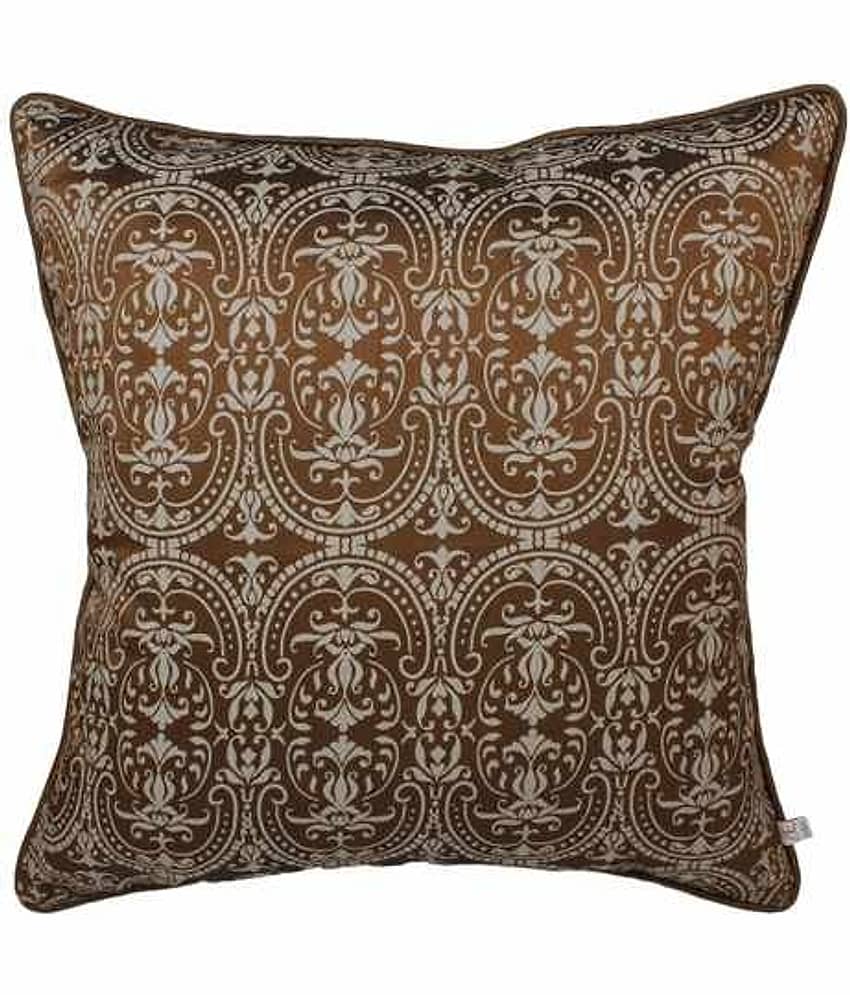 Zubix Brown Polyester Cushion Covers Set Of 5 view 2