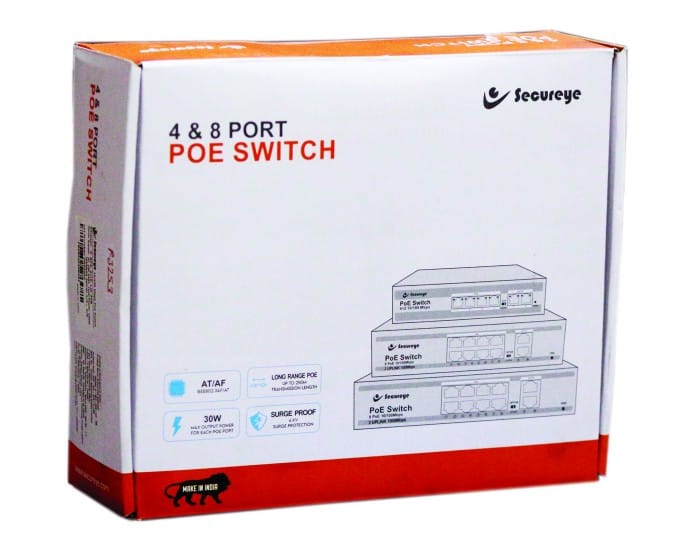 Secureye 4 Port +2 UP Link Poe Network Switch 10/100 MBPS 6 Ports 100 Mbps Network Switch view 2
