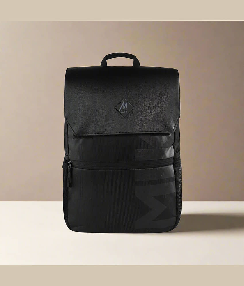 mikebags 23 Ltrs Black Polyester College Bag