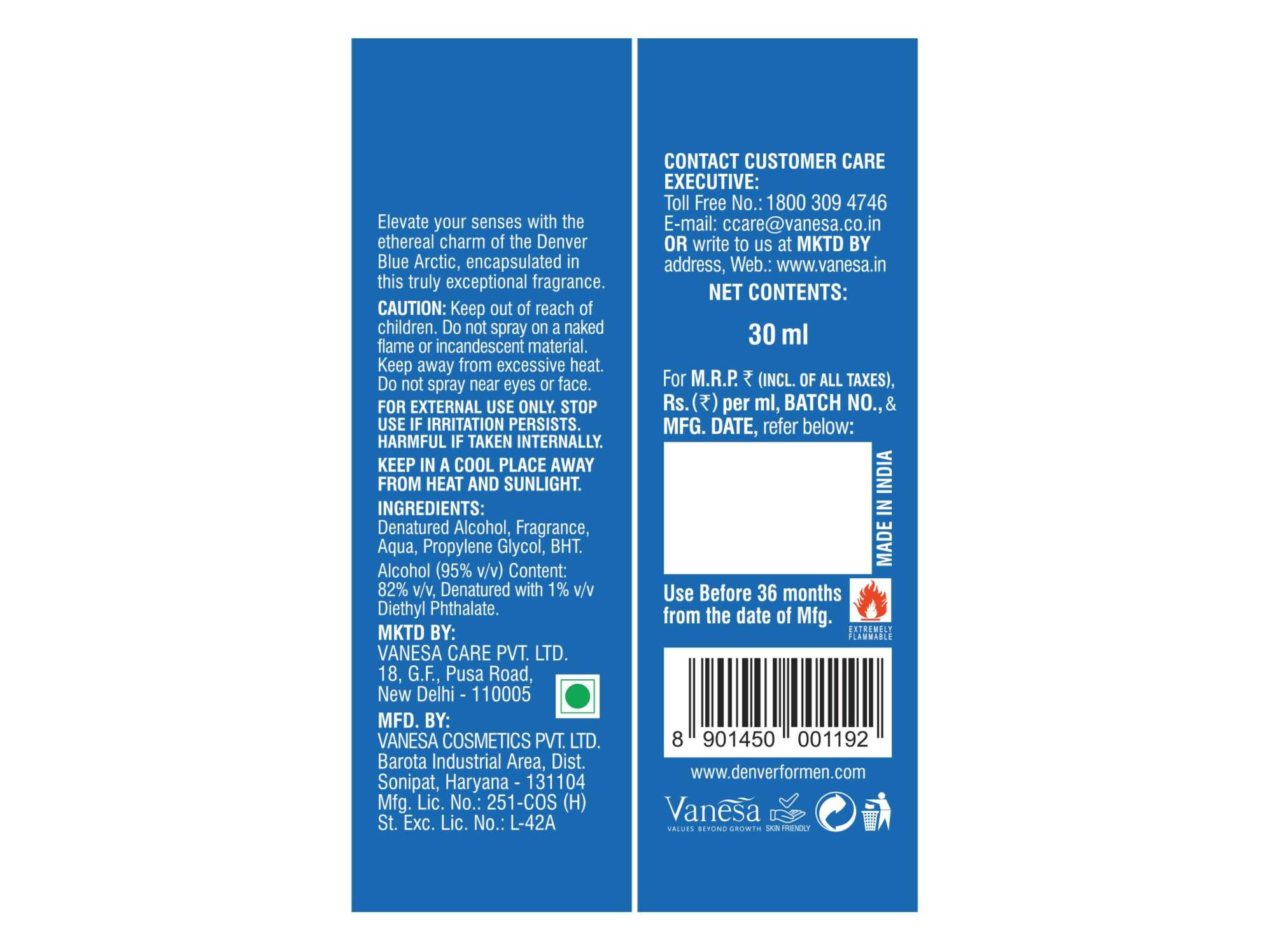 Denver Pack of 3 Perfumes (Mogul + Chief + Blue Arctic) - 30ml Each view 2