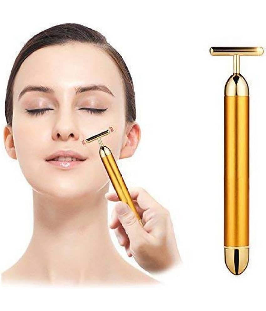 DHSMART 24K Golden Beauty Facial Massager 24K Golden Facial Massager Beauty Bar T Shape Anti-Aging massager view 2