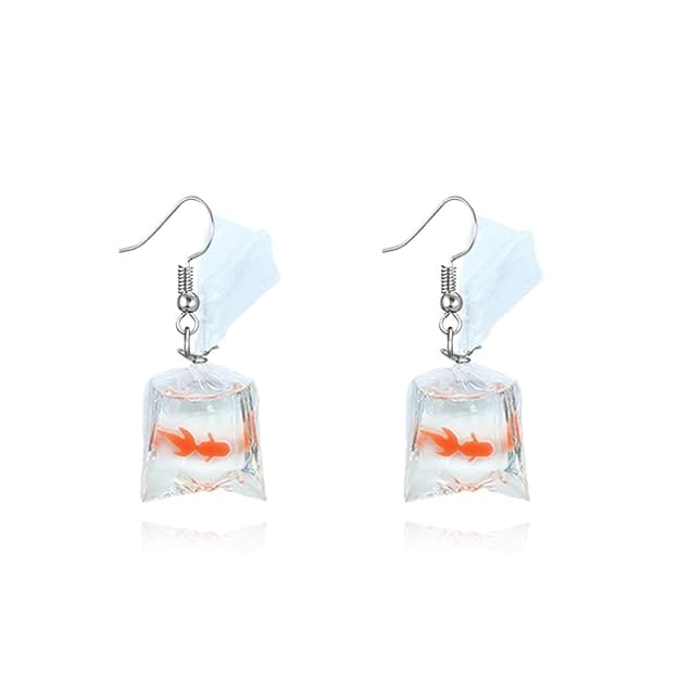 Unique and Creative Goldfish Bag Earrings, the Perfect Gift for Fish Lovers