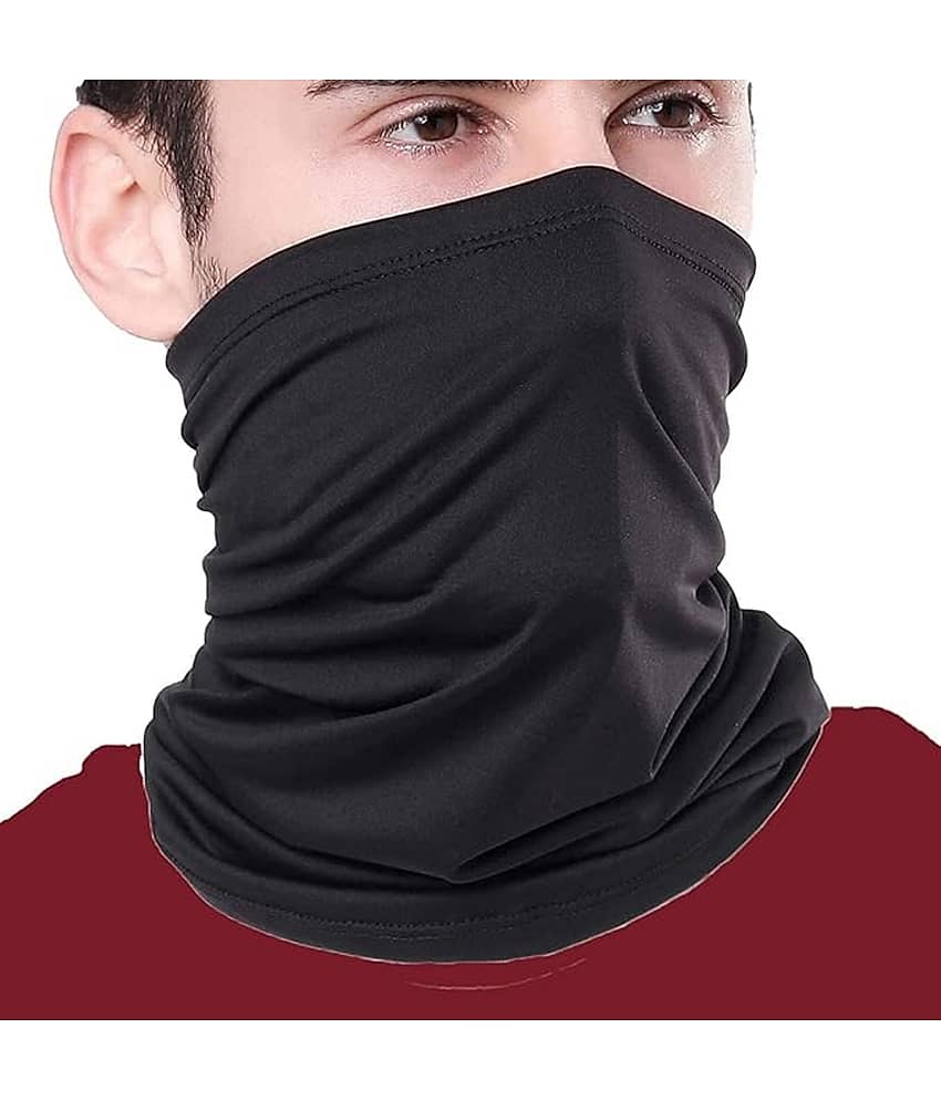 THRIFTKART - Bandana for Men & Women, Sun Protection, Soft, Breathable omes with Cool Lightweight, Windproof, Breathable Material, Fishing Hiking Running Cycling, Black (PACKE 0F 1) view 2