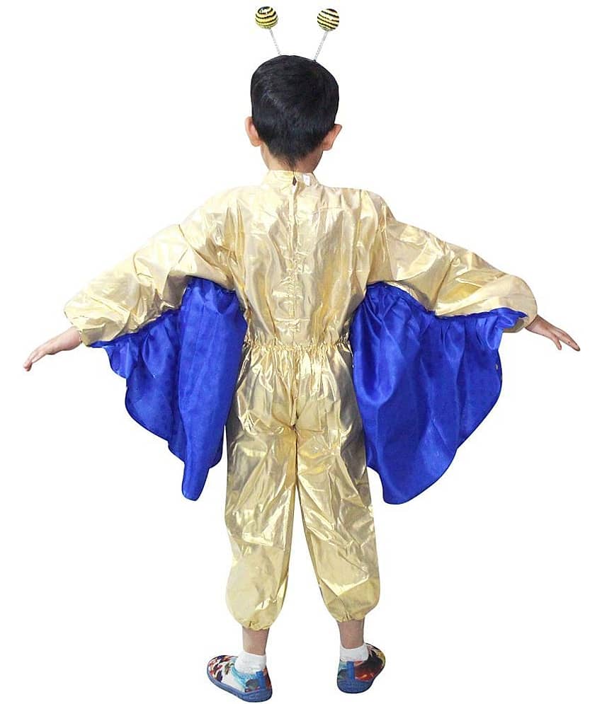 Kaku Fancy Dresses Yellow Butterfly Insect Costume -Yellow, 7-8 Years, For Boys view 2