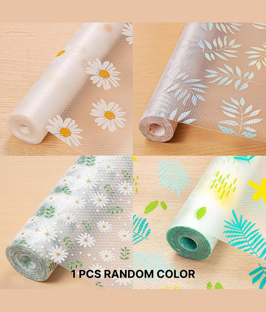Anti-Slip Kitchen Cabinet Drawer Shelf Mat Liner Sheets (45 cm x 2 M Roll) Waterproof Strong Table Mat EVA for Bathroom, Fridge Mat Textured Multipurpose (Avocado Print)Vinyl Acetate view 2