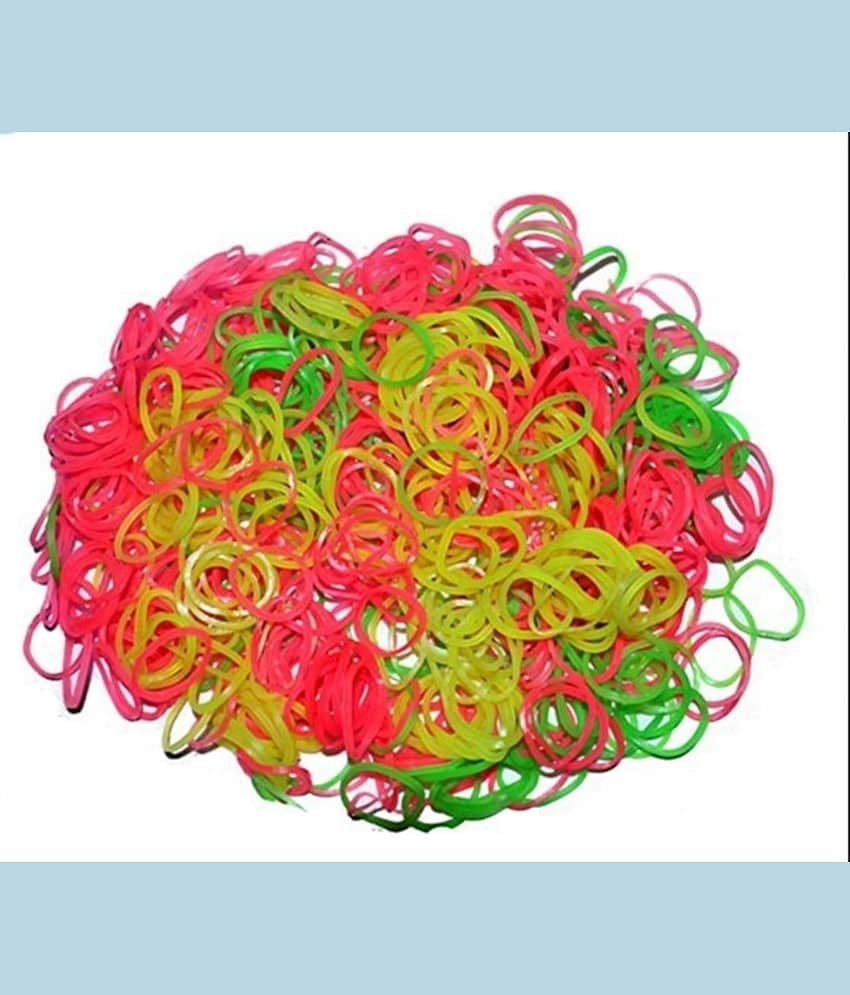 Rubber Bands - 1.5 inch Premium Rubber Bands -Offices/Home/Kitchen Uses (Fluorescent Colour, Fluorescent view 2
