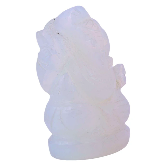Opalite Crystal Ganesha, Handmade God Ganpati, Ganesha for Pooja, Home Décor, Car Dashboard and Pooja(KI_82) by Krishna Impex view 2