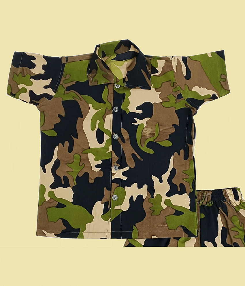 harshvardhanmart Pack of 1 Unisex for Baby Crepe Shirt & Shorts ( Multi ) view 2