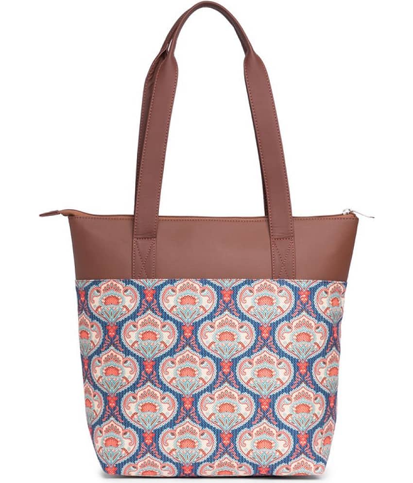 Zouk Tote Bag Jute Set of 1 ( Blue ) view 2