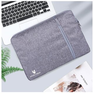 GREY Polyester Laptop Sleeve Bag, Size 15.6 Inch view 2