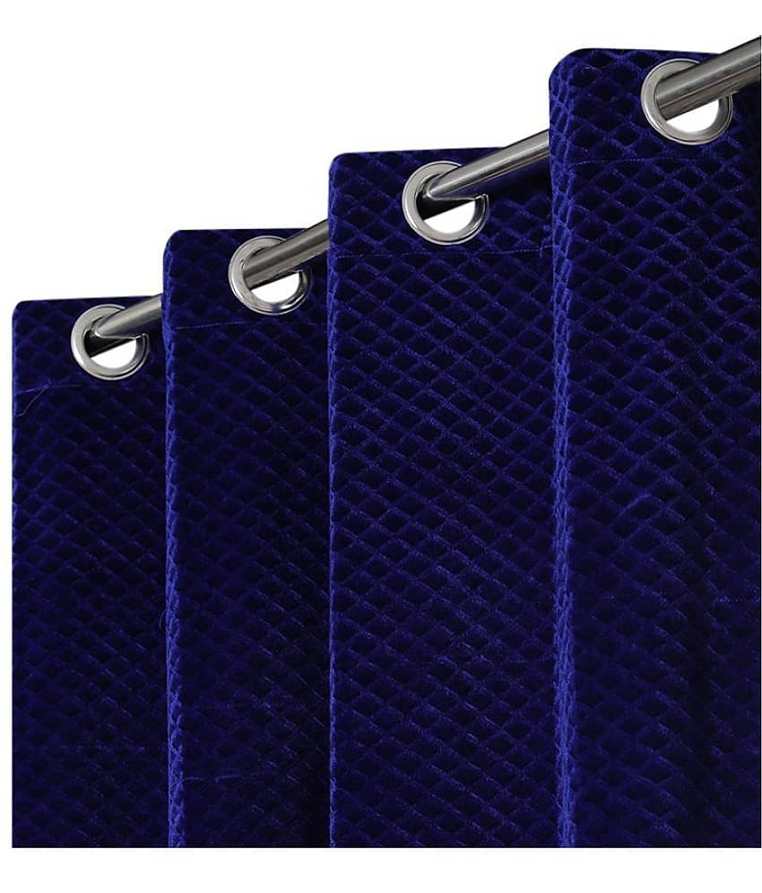 Veronica Deco Set of 2 Door Blackout Room Darkening Eyelet Poly Cotton Curtains Mustard view 2